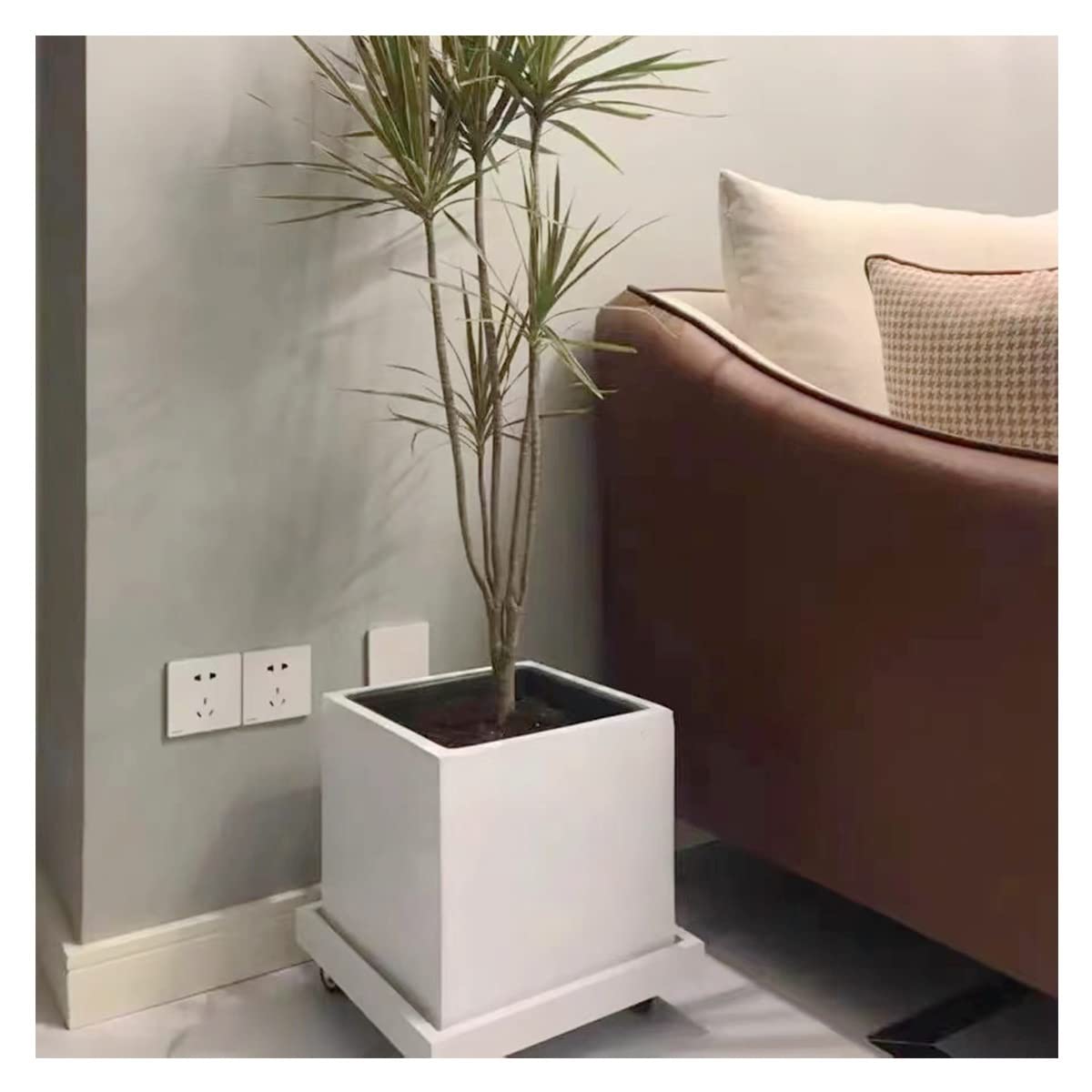 Support Roulant Rond Pour Plantes 25CM - Chariot à Roulettes Pour Pot De Fleurs Intérieur & Extérieur