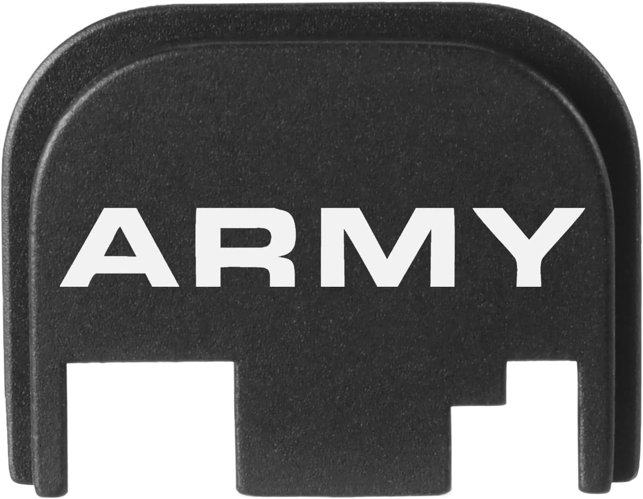 NDZ Performance Rear Slide Cover Back Plate for Glock Gen 1-4 Laser Engraved Hardcoat Anodized Aluminum in Black - Army Text