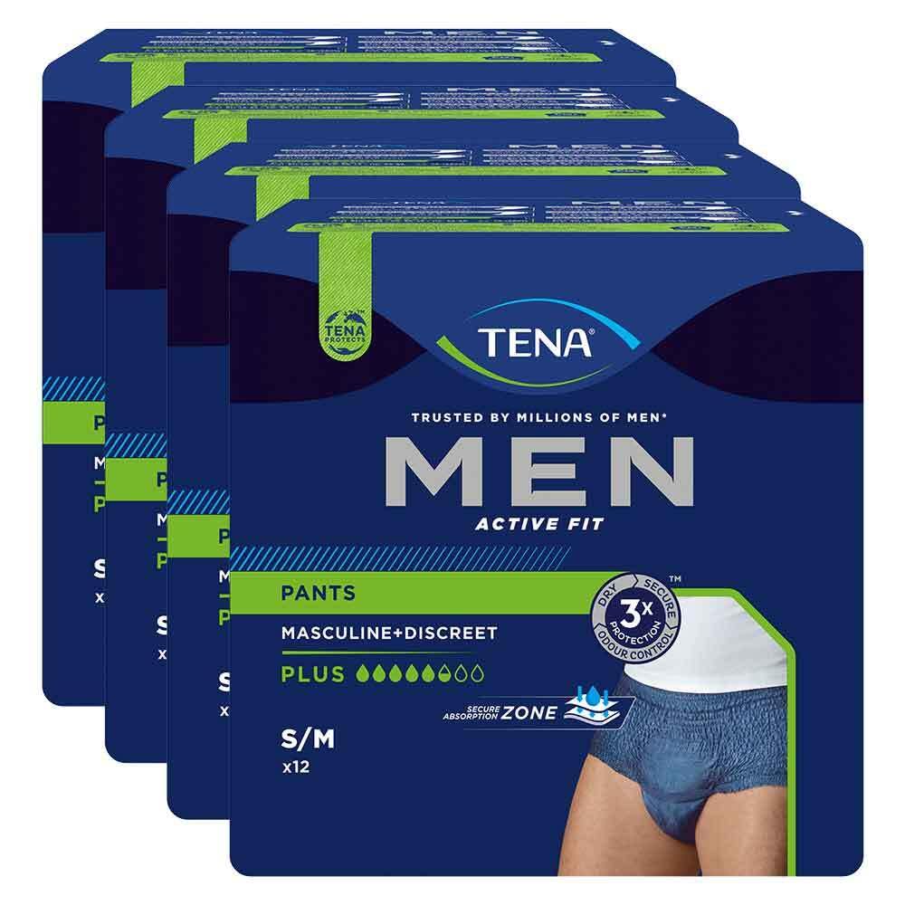 TENA MEN Act.Fit Inkontinenz Pants plus S/M blau 4X12 St