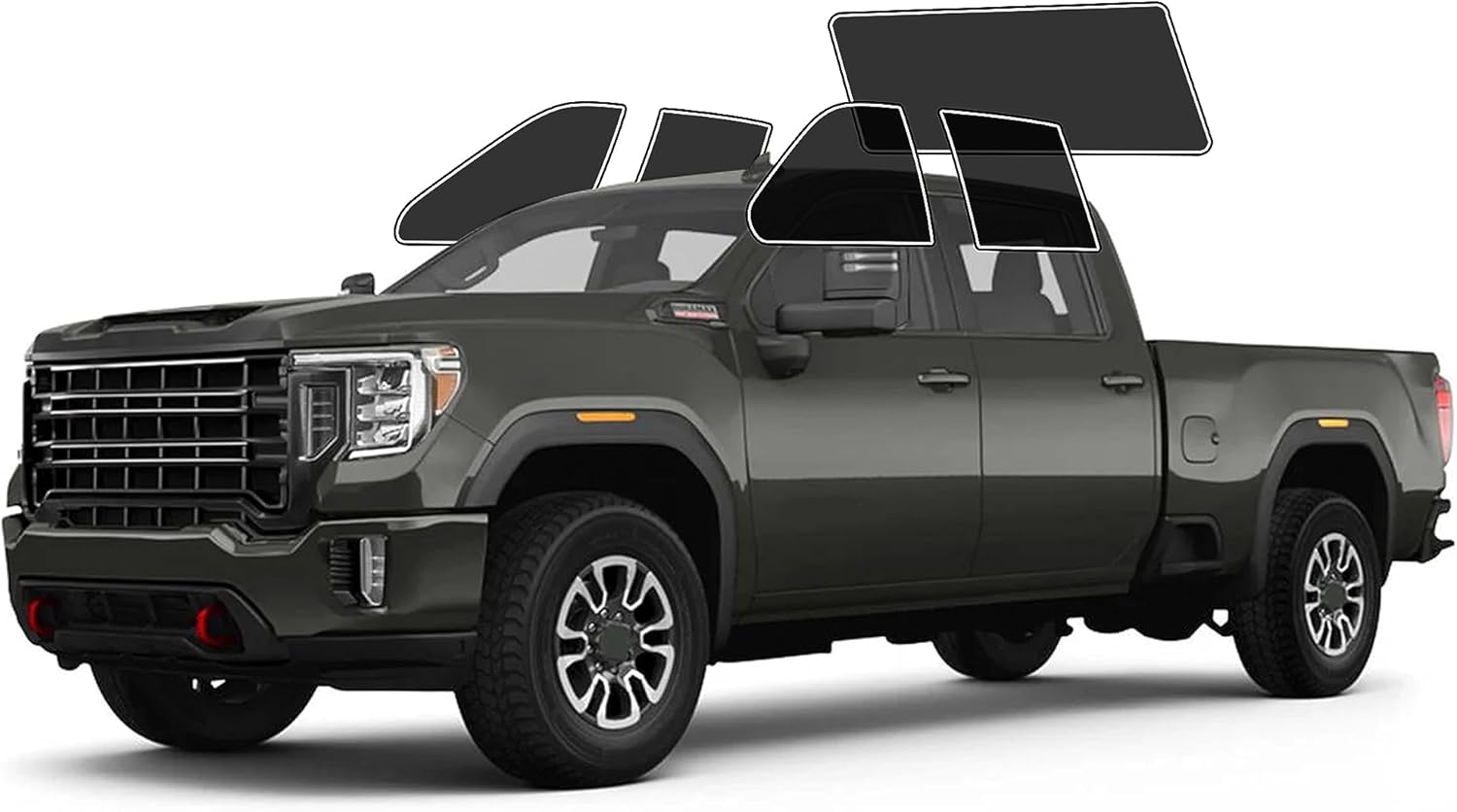 Autotek DIY Car Window Tinting Kit - Customize Shade: 5%, 10%, 20%, 35%, 50%, 70%, for GMC All Models Sides & Back Windows - Pre-Cut colorants for UV Blocking and Blast Protection