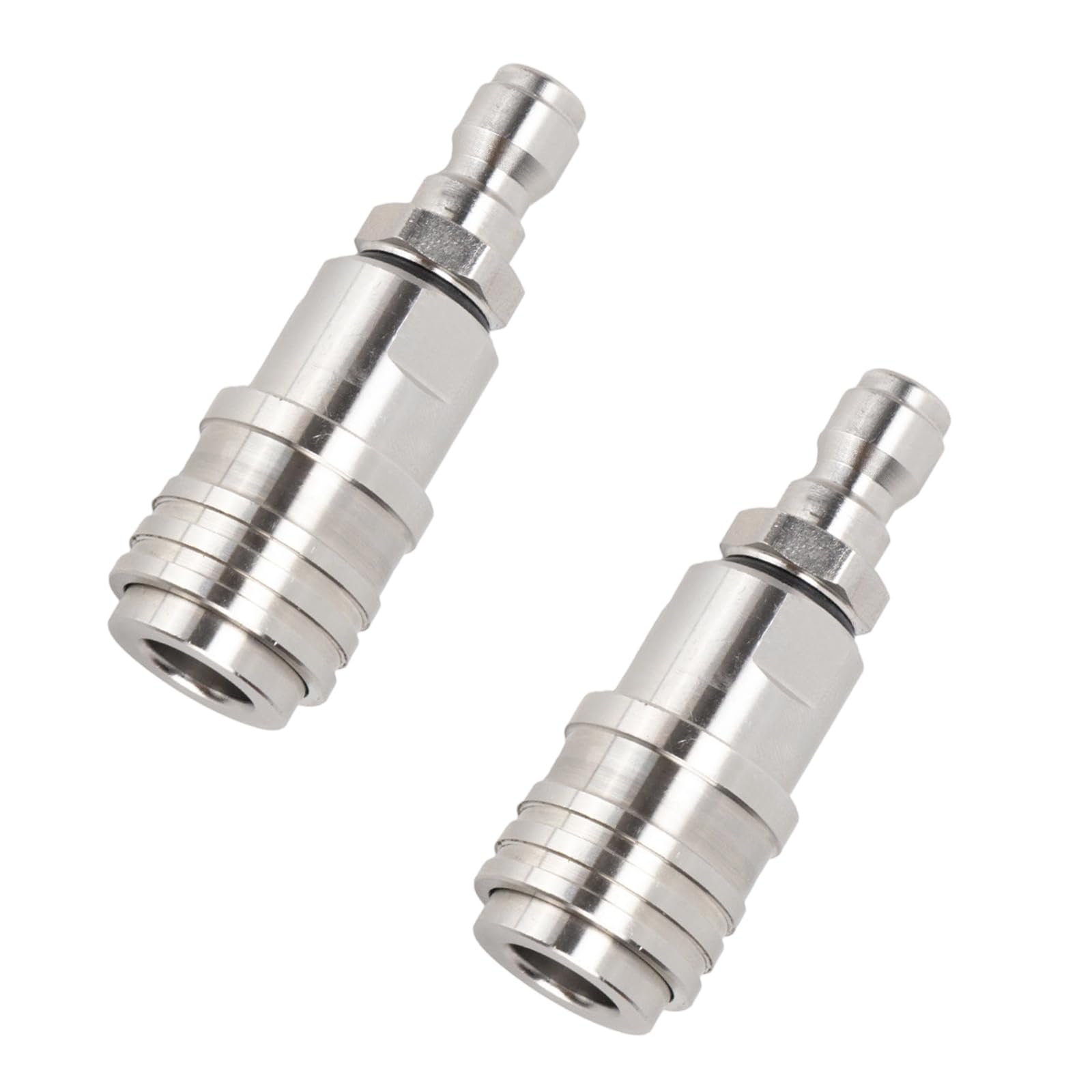 2Pcs Stainless Steel Auto Locking Quick Connector Pressure Washer Hose Adapter Coupler Quick Connecting Fittings Enduring for High Pressure Washer