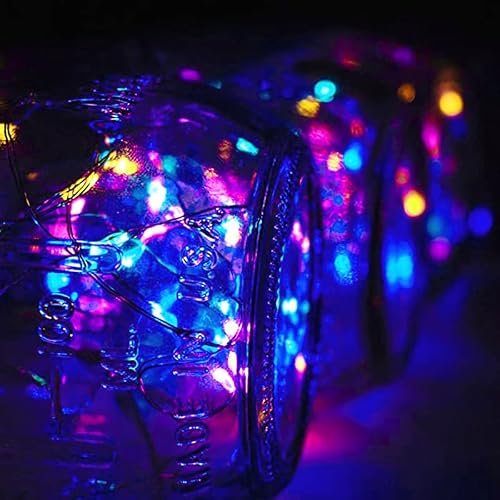 Gonimy Solar Mason Jar String Lights Lid, [Upgraded] 9 Pack 20 Led Antirust Waterproof Fairy Firefly Jar Lids Lights With 9 Hangers (Jars Not Included) For Patio Garden Wedding (Multi-Colored(Pink)) #TOP2
