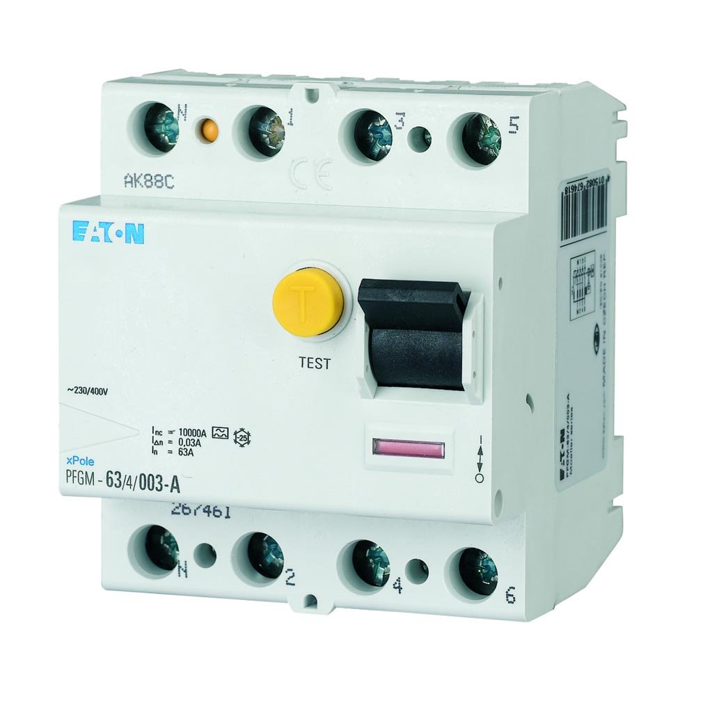 Eaton PFGM-​40/​4/​003 Interrupteur différentiel, 4P, 40 A, 30 mA