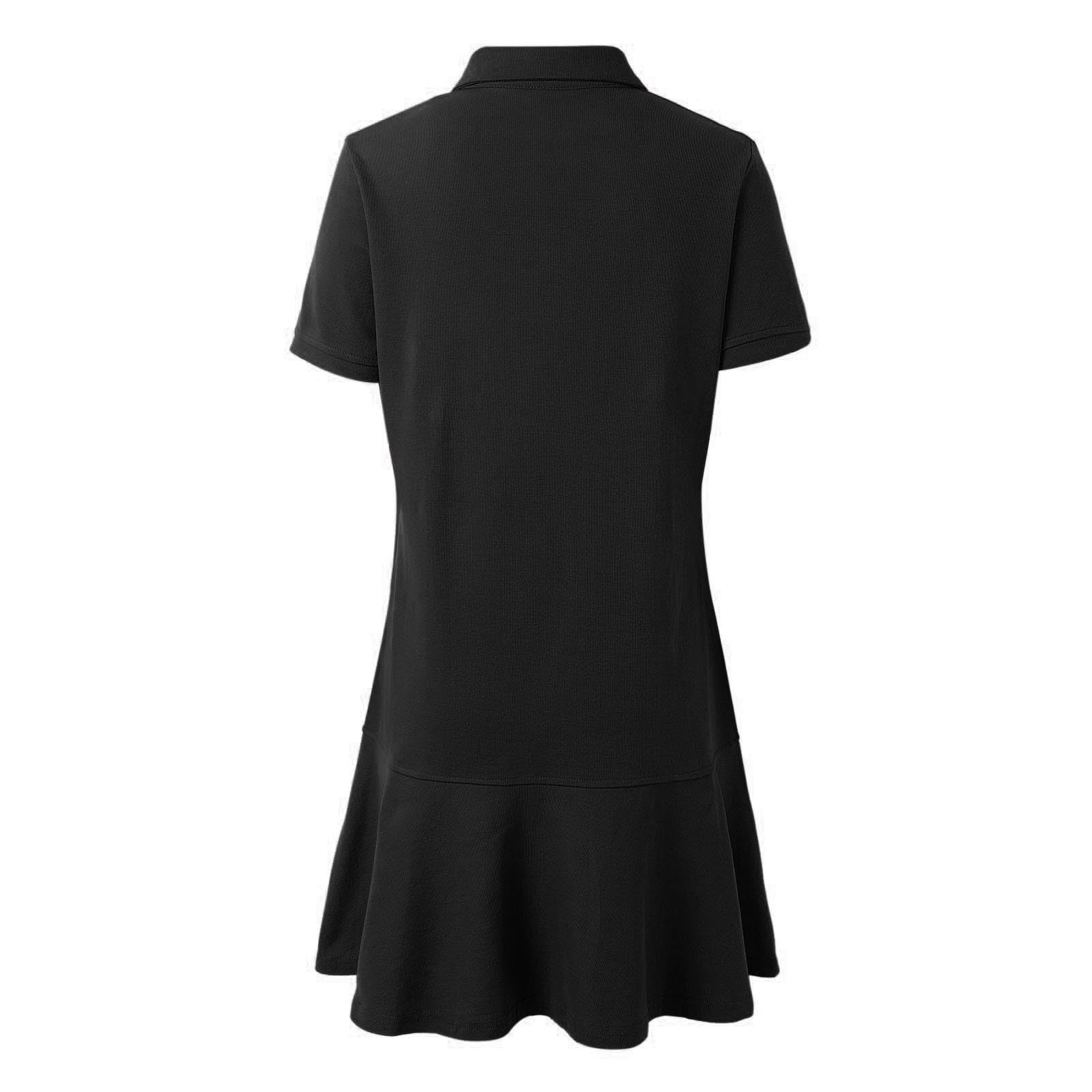 TTDGYYXW 2026 Vestido de Verano para Mujer con Cuello, Manga Corta, Volantes, Vestido de práctica de Tenis