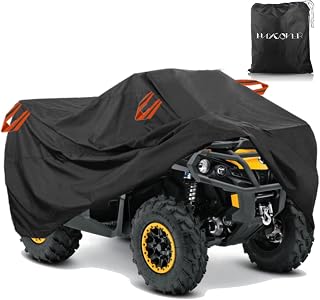 ATV Cover Waterproof Heavy Duty 210D Oxford Large Size ATV Covers Motorcycle Quad Bike Outdoor Dust Cover Rain UV, 256x110x120cm