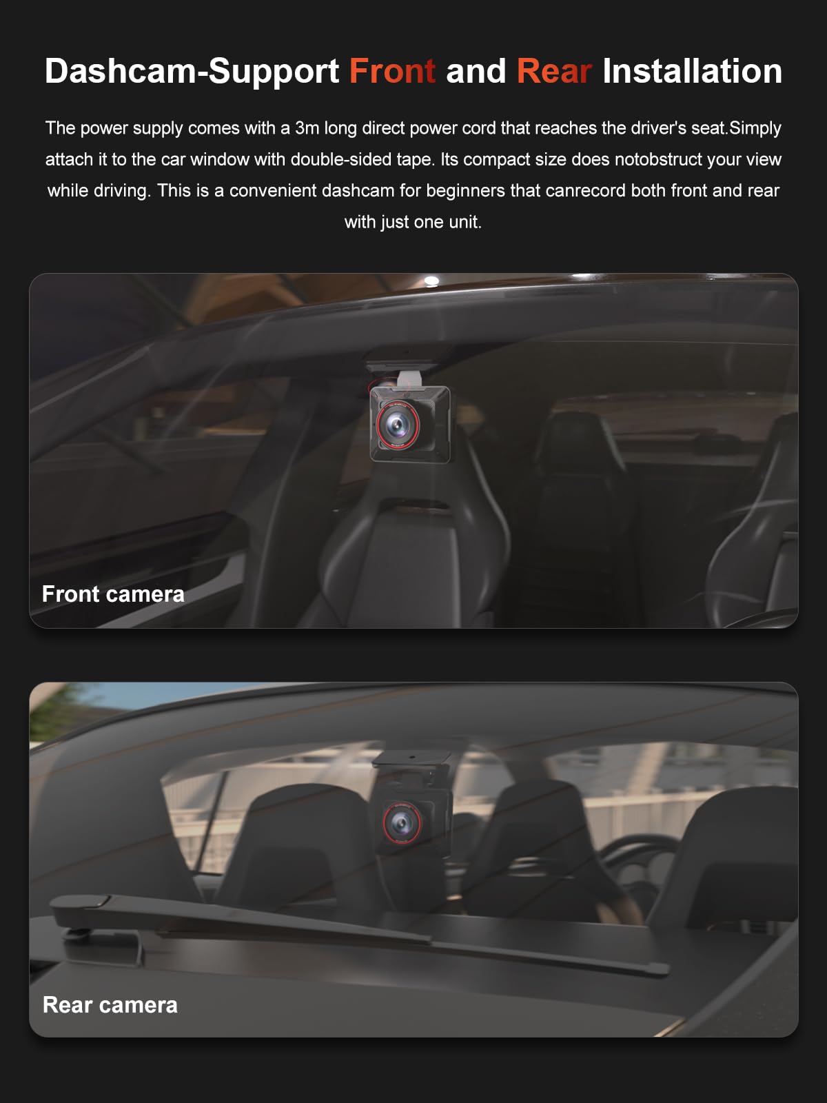 AKEEYO Dash Cam Auto,1080P Wi-Fi Mini Dashcam Auto Senza Fili,Dashcam Auto 120° Grandangolo,G-Sensor,Visione Notturna,WDR,Monitor di Parcheggio,Registrazione in Loop,Max 256G