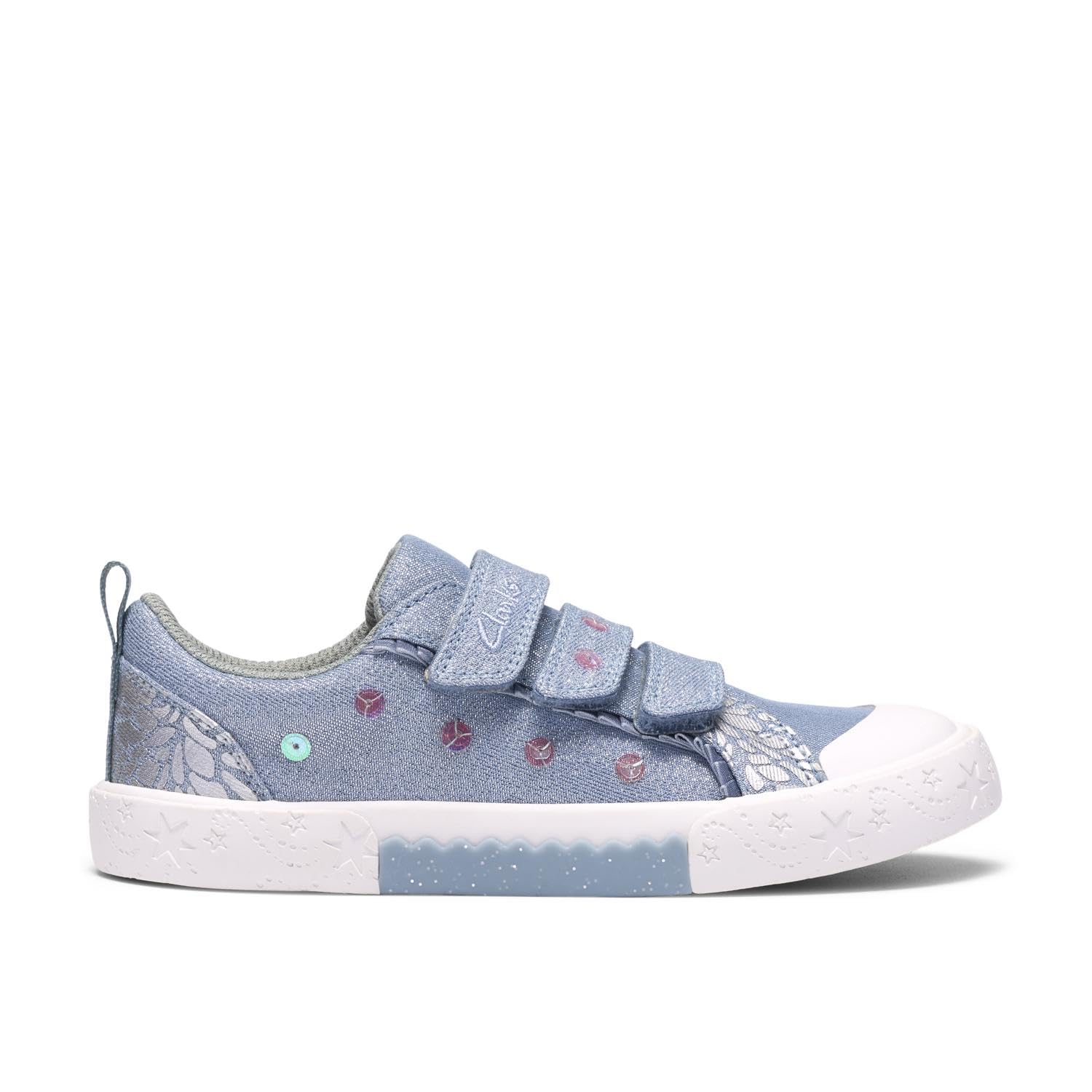 Clarks Foxing Trim K. Childrens Denim Canvas, 13.5