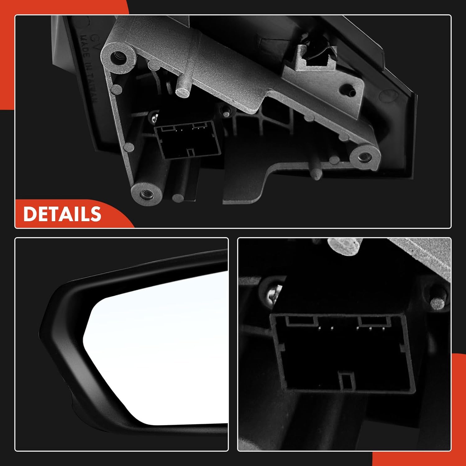 A-Premium Driver Side Power Door Mirror Compatible with Chevrolet Equinox 2018-2022 & GMC Terrain 2018-2022 - Heated Manual Folding Chrome Outside Rear View Mirror - Replace# 84225382-PFM