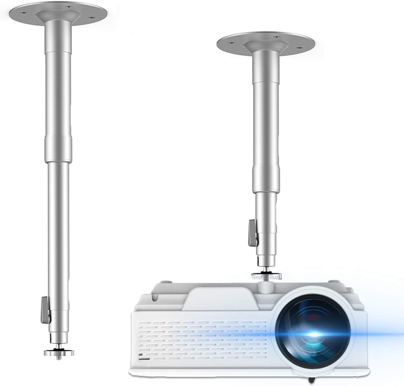 ERISAN Wall Mount & Ceiling Mount Bracket Stand, Adjustable Height Tilt/Swivel Mounting Device for Mini Projector, CCTV DVR Camera, Home Surveillance System - PCMM6