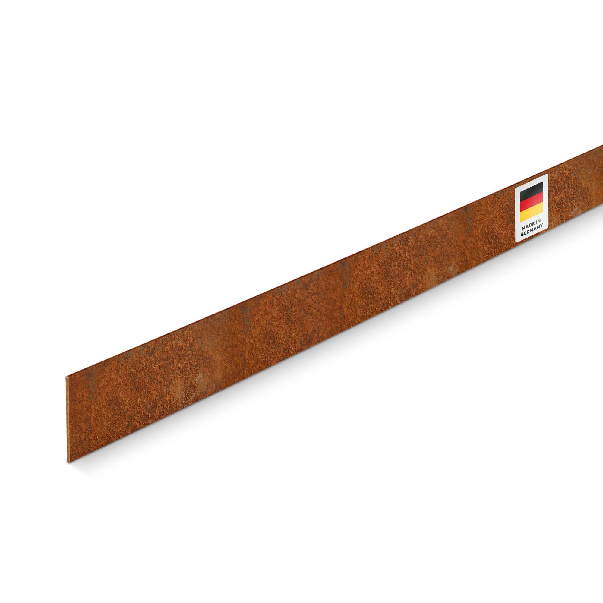 blizz-z terraflex cort Weg- und Beeteinfassung Cortenstahl (2 m x 10-30 cm) Stärke 3 mm | Rasenkantenband, Beeteinfassung, biegbar, formbar, walzblank | Made in Germany (2 m x 10 cm (1 Stück))