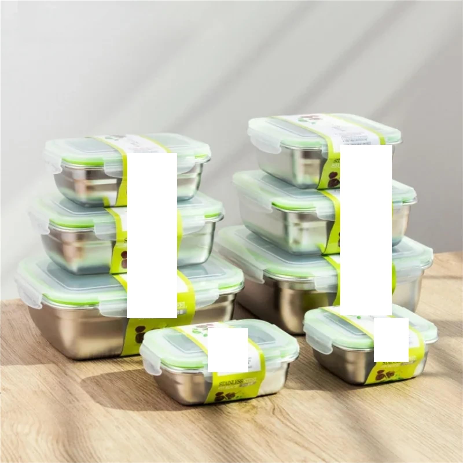 Contenitore for alimenti in acciaio inossidabile, sigillato, a prova di perdite, contenitore for frutta con coperchio, for gnocchi, refrigerato for la conservazione Contenitore Per Alimenti(1800mL)