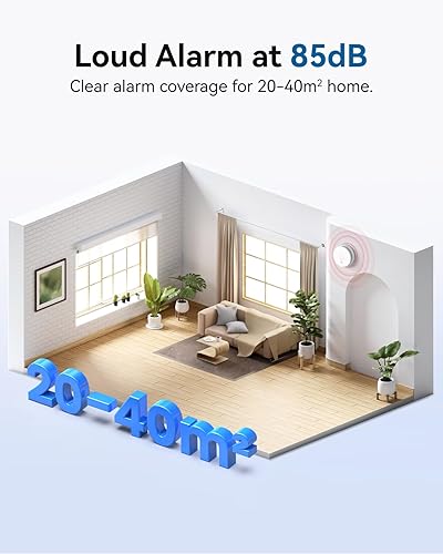 Miniatura 6 de SITERWELL Detector de humo, alarma contra incendios de 10 años con kit de fijación magnética, alarma de humo con sensor fotoeléctrico y función de