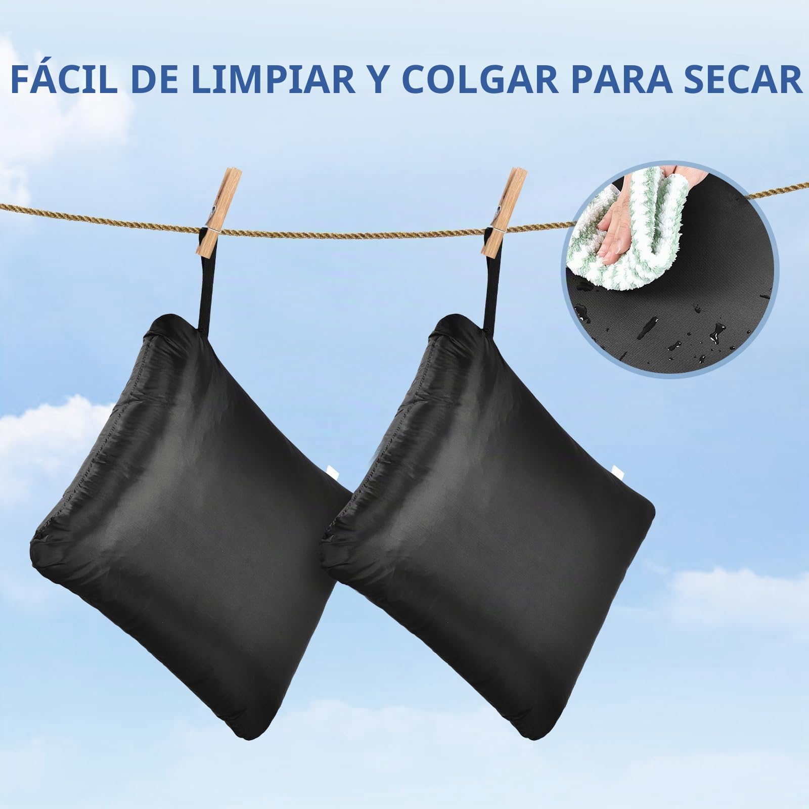 OTraki 2 Piezas Bolsa Ropa Mojada 50 x 60CM Reutilizable con Cremallera Bolsa Almacenamiento Impermeable con Lavadora Wet Bag para Viaje, Seca y Húmedas de Tela para Piscina, Gimnasio, Bebe, Pañales