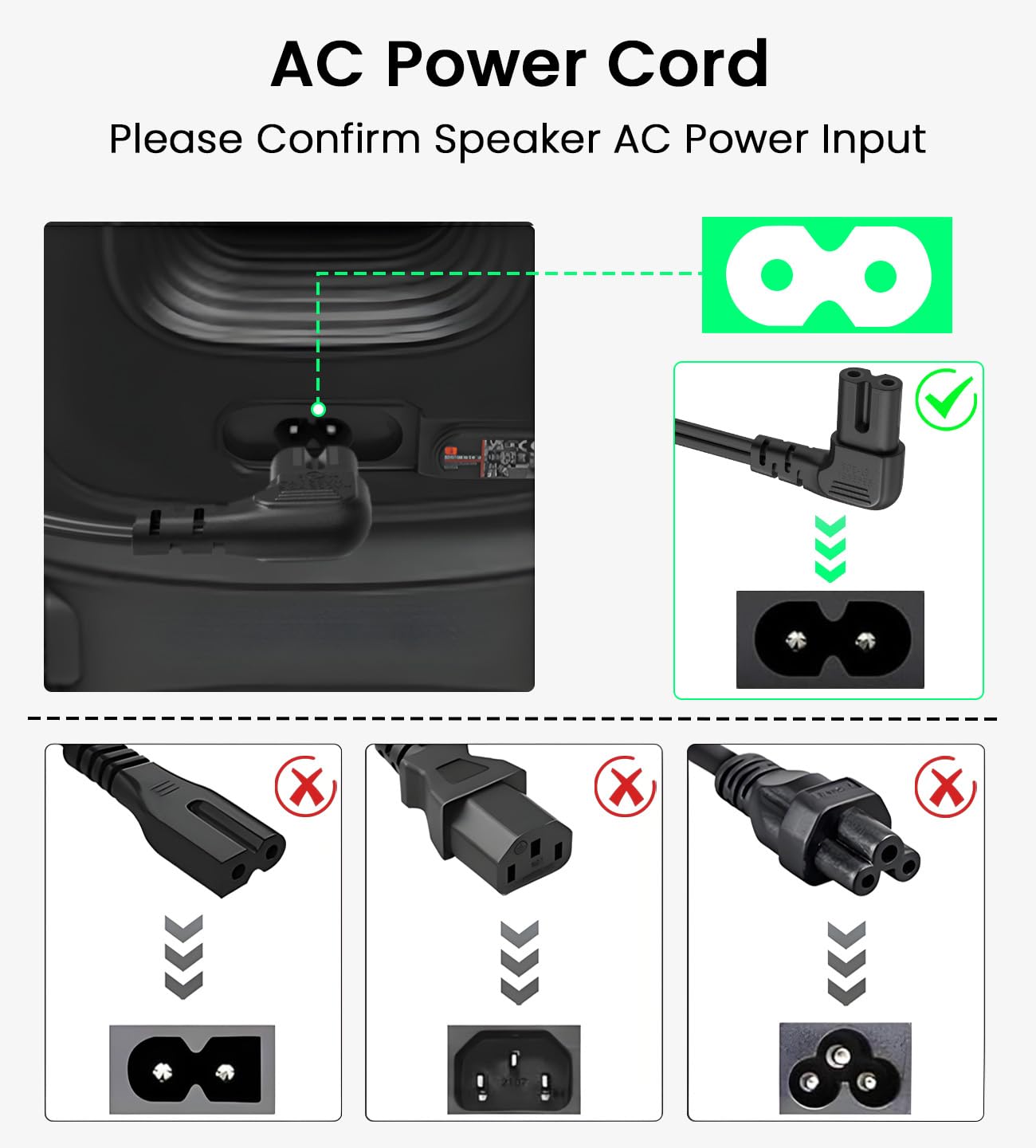 Amazon | Bicmice 電源コード JBL PartyBox Speaker 110/520/710/720