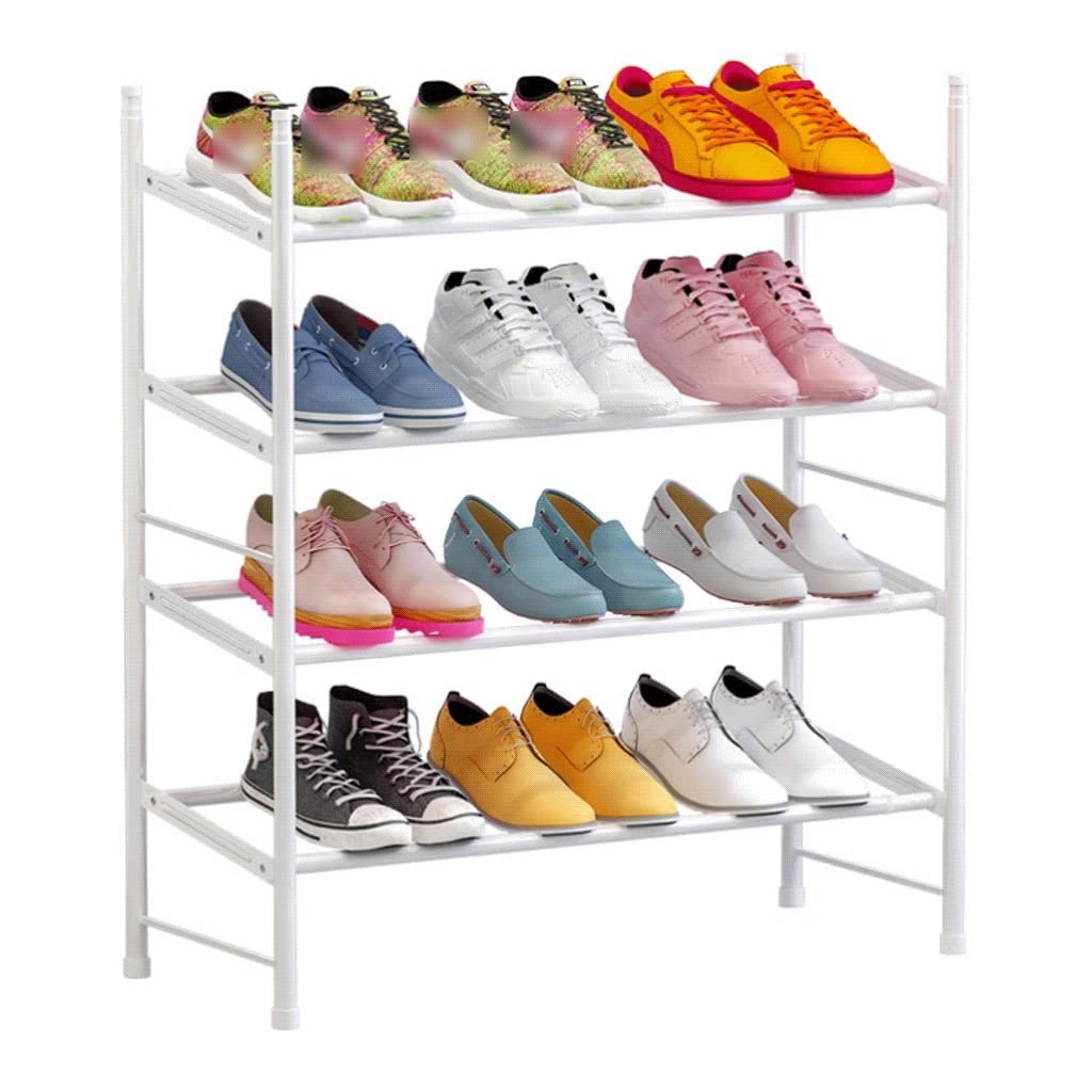 Étagères à chaussures extensibles 110 cm avec 4 niveaux de rangement modulable