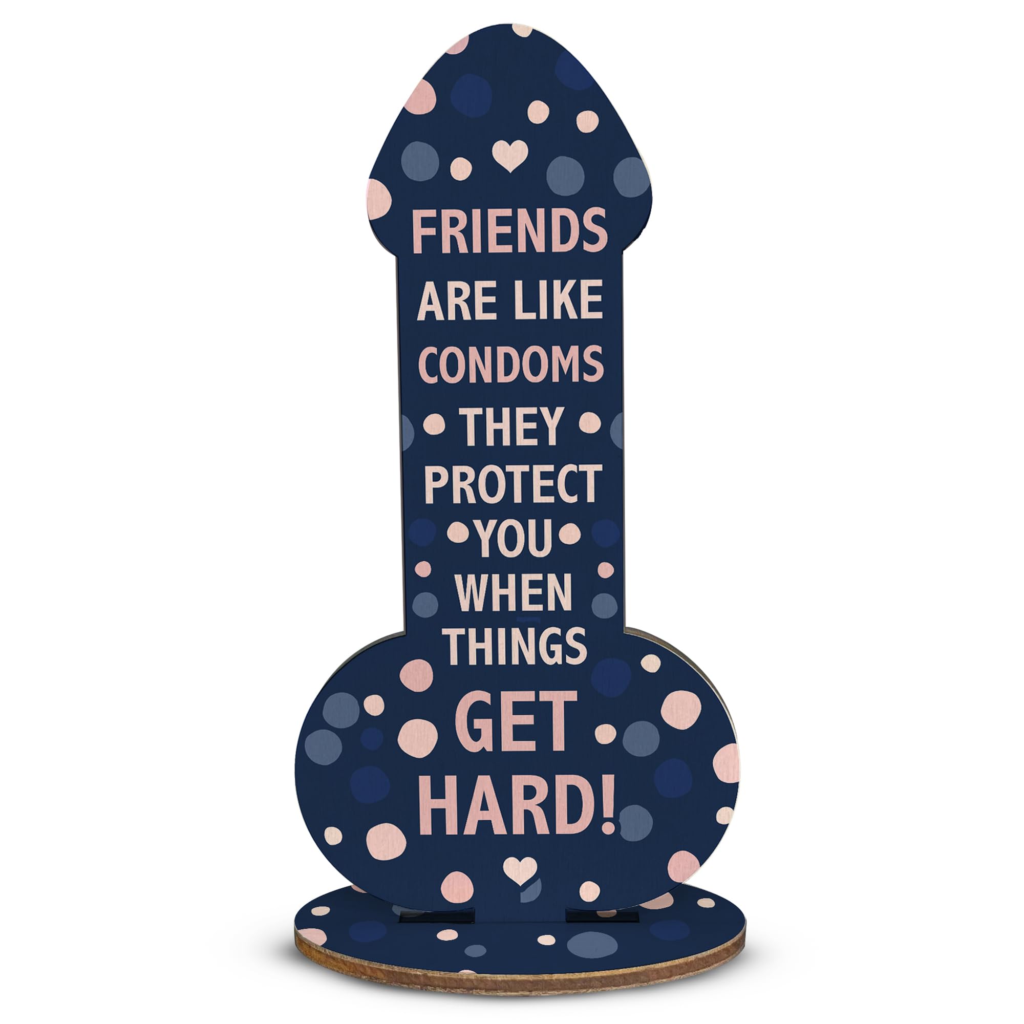 Red Ocean Novelty Friendship Plaque, Funny Gift For Friends, Novelty Birthday Best Friend, Friend Gift For Her, Friend Gift For Bestie BFF Best Friends (Wooden Plaque Size Medium 15cm x 7.5cm)