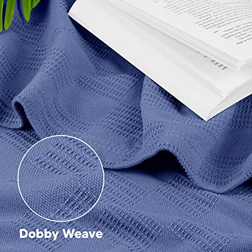 Image of Utopia Bedding Wedgewood 100% Cotton Blanket [Queen Size - 90x90 Inch] 350GSM Lightweight, Soft and Breathable Thermal Blanket for All Seasons (Pack of 8)
