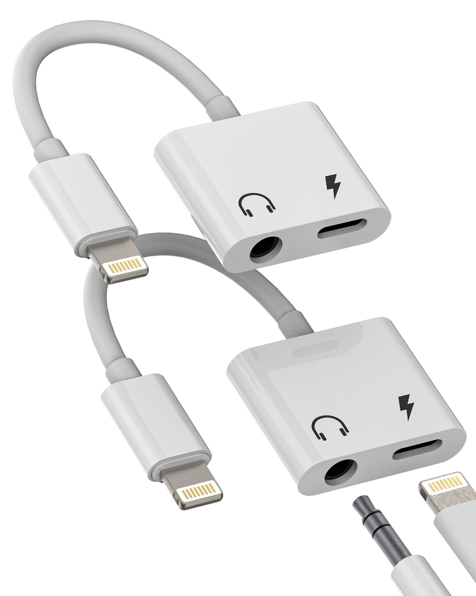Amazon.co.jp: Lightning から 3.5mm イヤホンジャック 2 in 1 変換