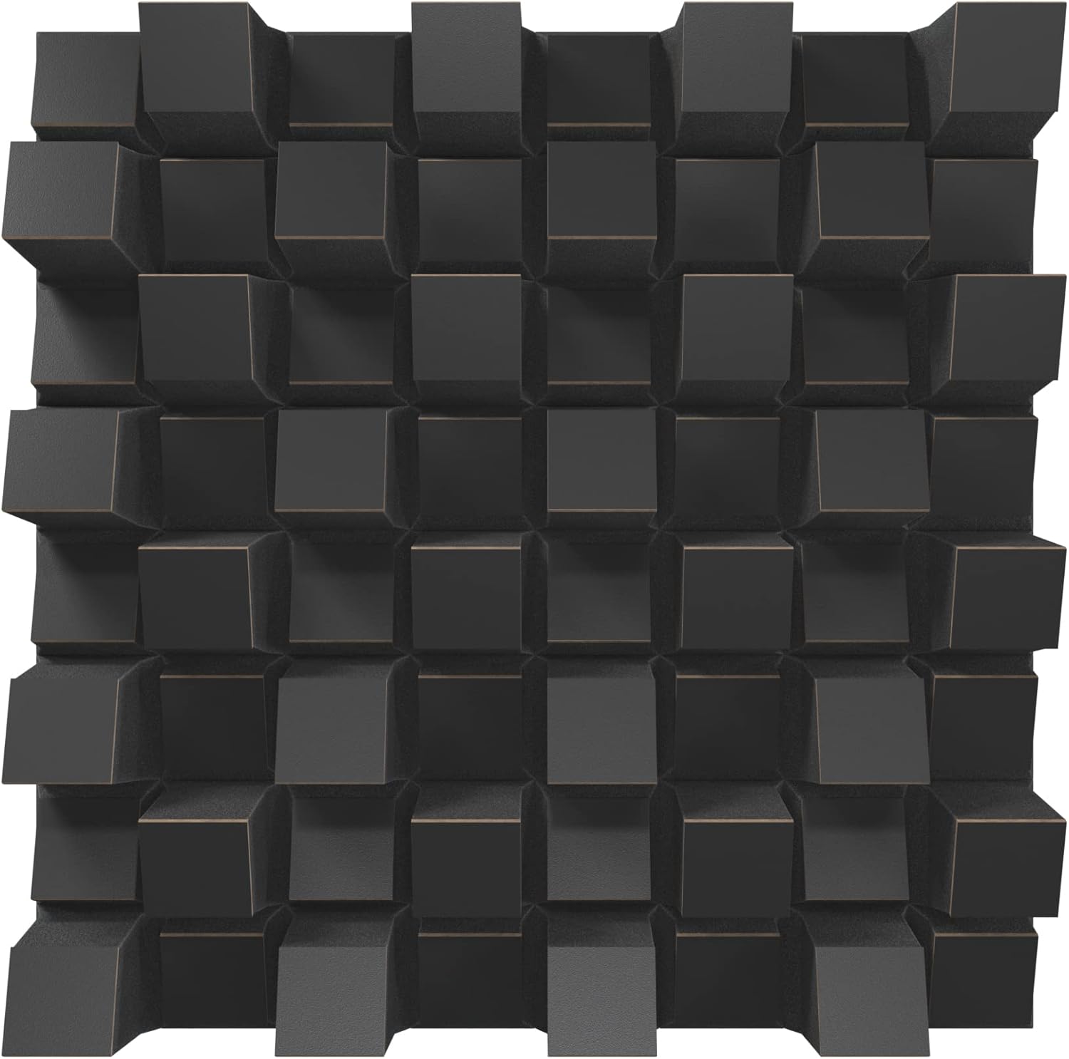 (2 Pack) — Sound Acoustic Studio Diffuser «Sirius» | 2D QRD | Diffusion - Reflection - Absorption - Soundproofing - Insulation | Wall Art Panel | (20"x20"x6" (50x50x15.3cm), Black)