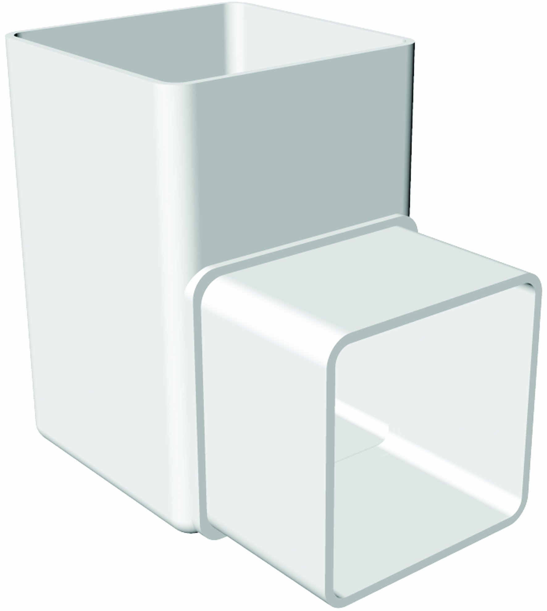 Rainwater White Downpipe Bend 90 Square