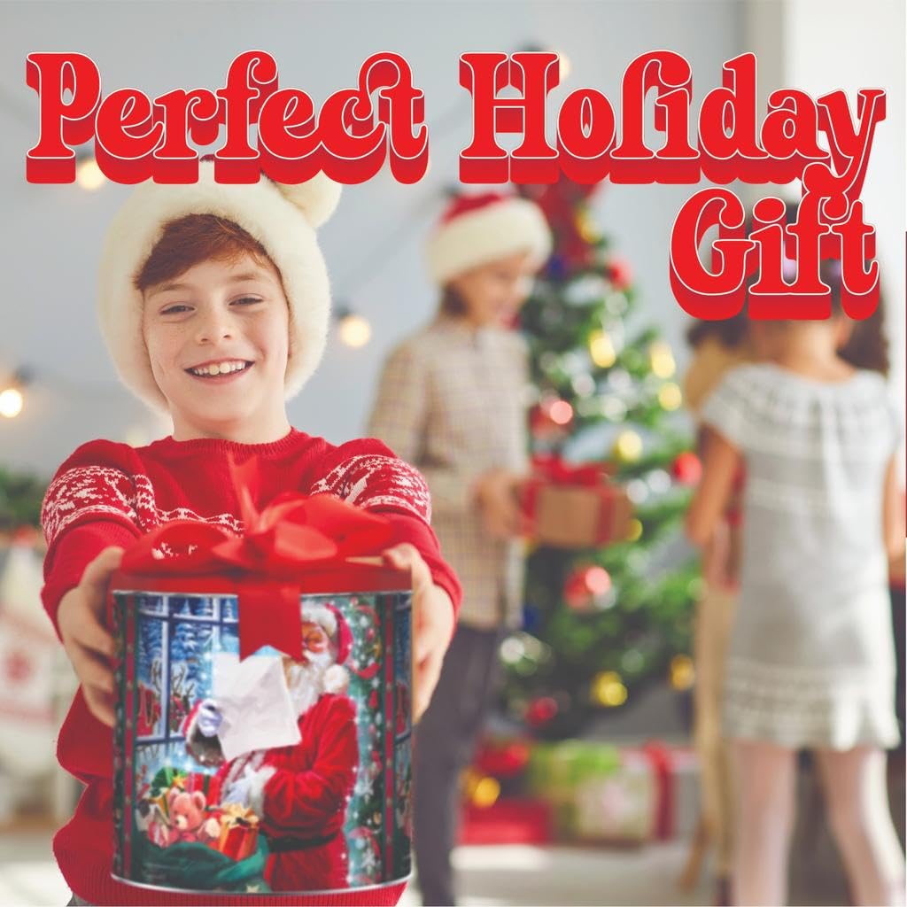 GiftPop Popcorn Tin - Caramel, White Cheddar, Butter, Popcorn tin with Puppies, Gift Giving - 21 oz (3 Gallon Tin Size)