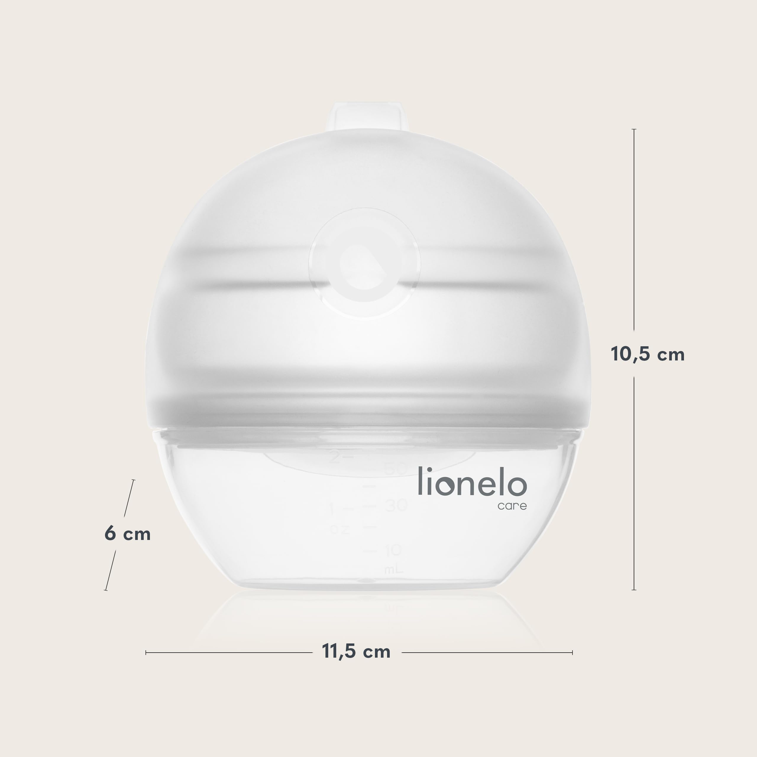 LIONELO MILKY 2W1 Kolektor Pokarmu i Silikonowy Laktator Ręczny Kolektor Mleka Odciągacz Pokarmu Bez BPA Podciśnienie 60 ML Łatwe Czyszczenie Dyskretny Wygodny