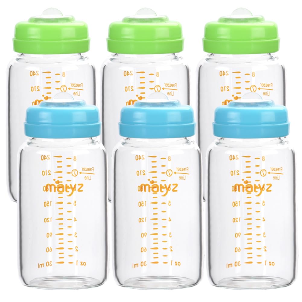 Amazon.co.jp: Matyz ガラス製母乳保存ボトル 6個パック 8オンス