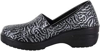 Easy Works by Easy Street Womens Laurie Slip Resistant Soft Toe Work Safety Shoes Casual - Silver - Size 8.5 2E