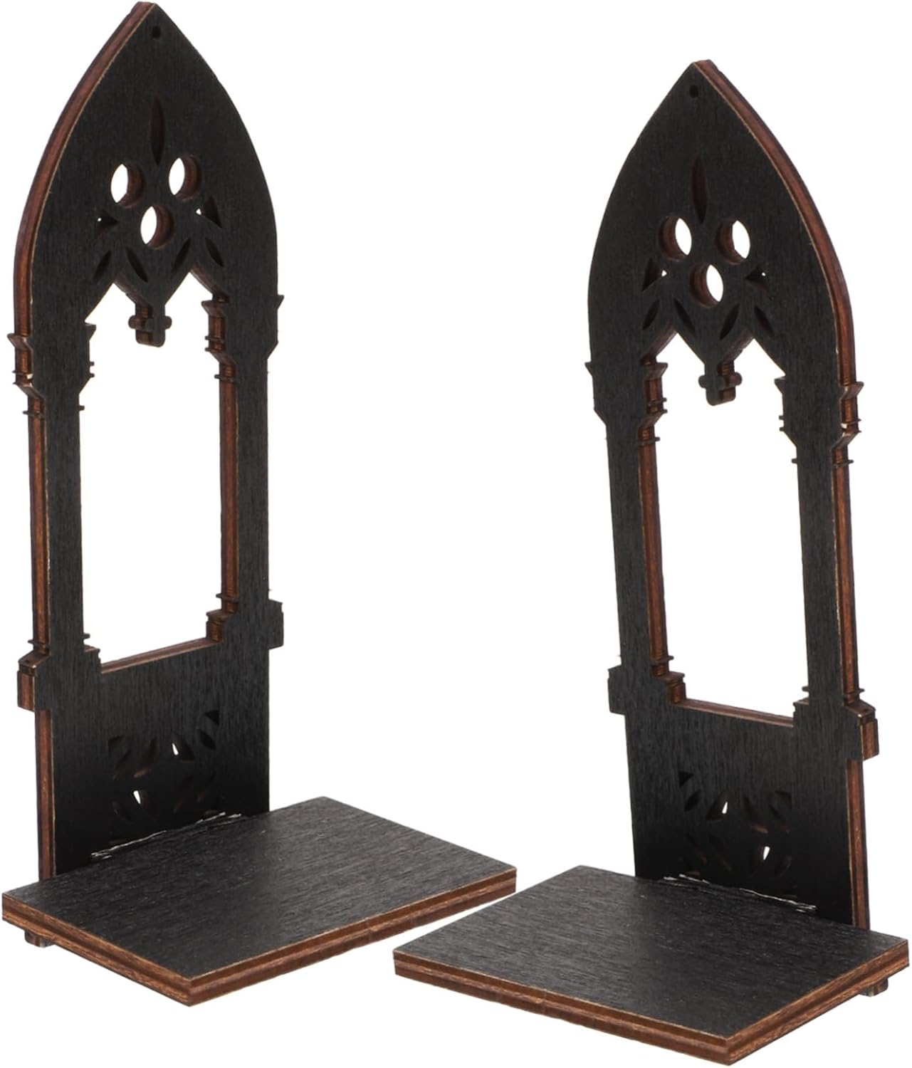 Amosfun 4 Pairs Pillar Candle Holder Decoration Rustic Candle Holder