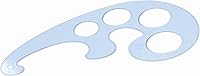 Vista 5 de Regla de curva francesa en plantilla de plástico reutilizable transparente, útil como herramienta de dibujo para instrumentos de dibujo profesional