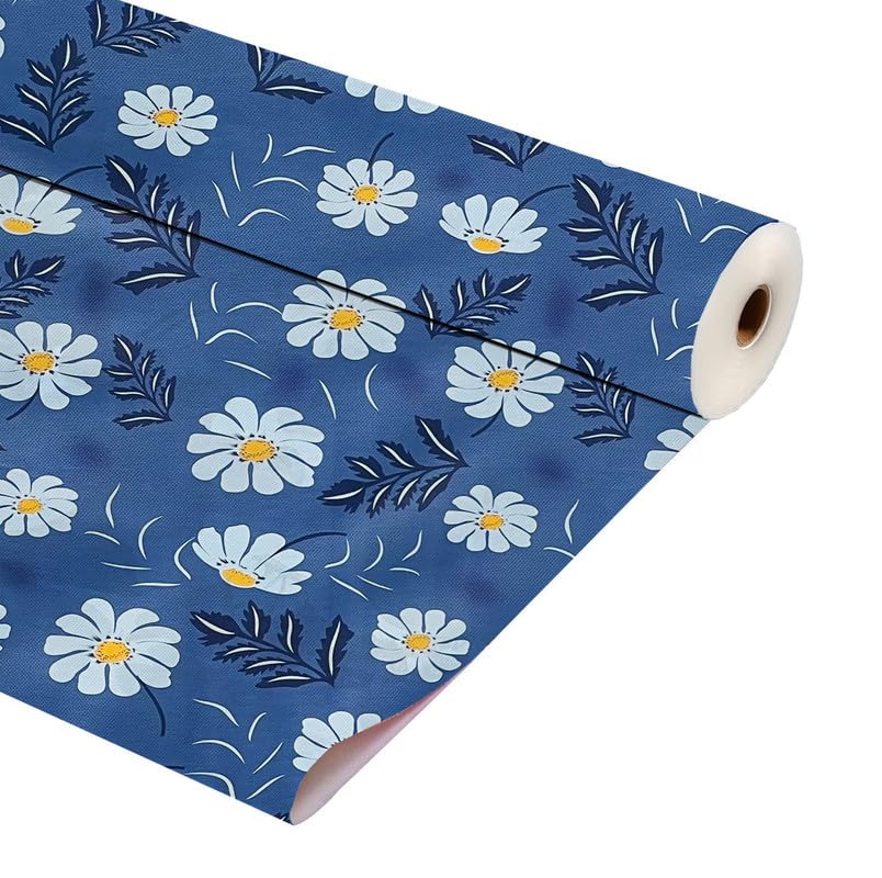 5 Meter Storage Liner – Soft Grip Mat for Kitchen Cabinets, Drawers & More Yellow Floral Print