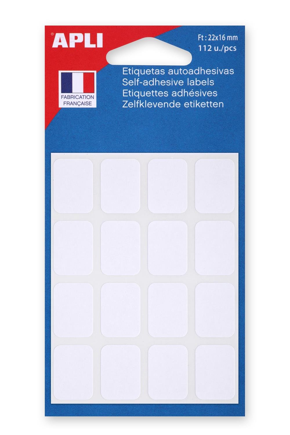 AGIPA Lot de 5 Sachets de 112 étiquettes multifonctions permanentes 16 x 22 mm Blanc