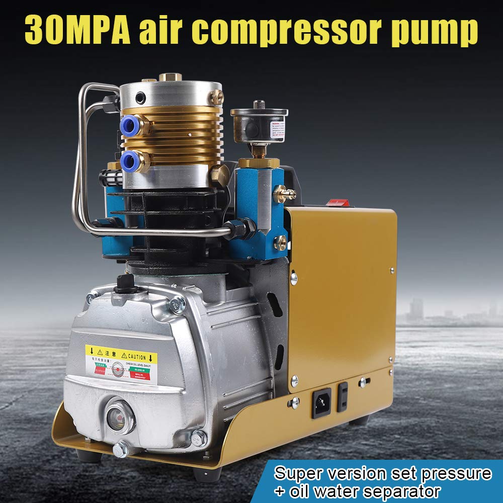 30 mpa (4500 psi) wysokociśnieniowa pompa powietrza PCP sprężarka i filtr oleju wodnego, elektryczna pompa powietrza PCP, kompresor 300 bar (0-12 l)
