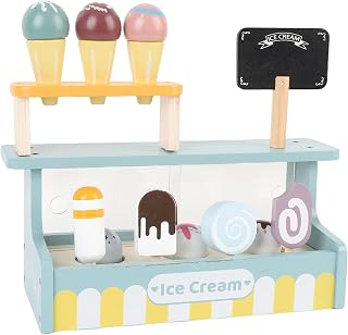 Wooden Ice Cream Playset Colorful Ice Cream Toys for Toddlers