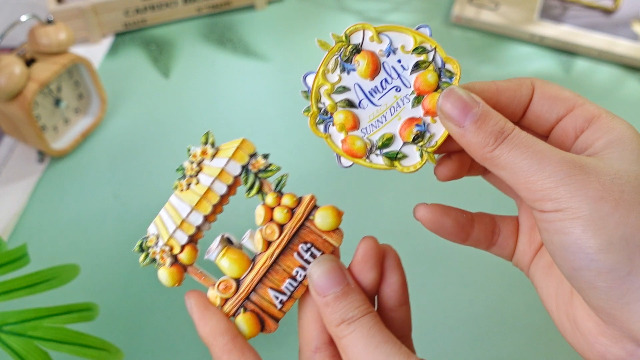 6 imanes italianos de resina diseño limón Amalfi miniatura 7