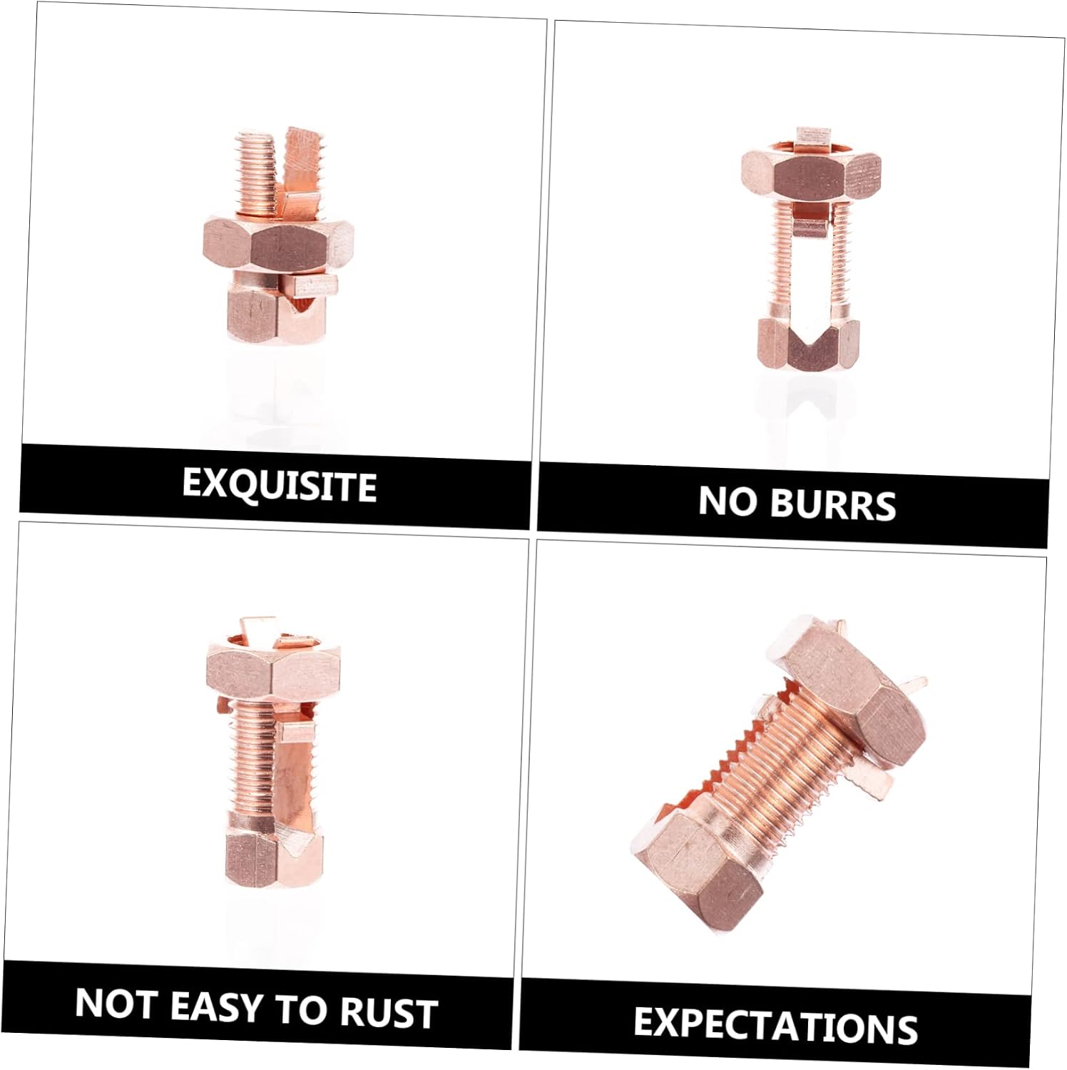10pcs Durable Split Bolt Connectors for Grounding Wire Weather Resistant Bonding Clamps for Electrical Connections for Chargers and Fences Easy to Use