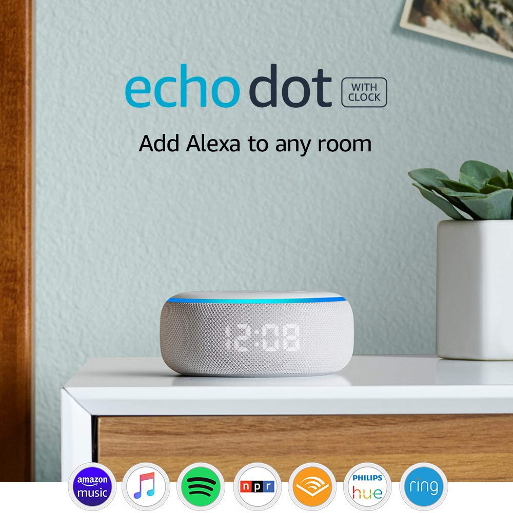 Echo Dot 3rd Gen Smart speaker with clock and Alexa Sandstone | amzdealz