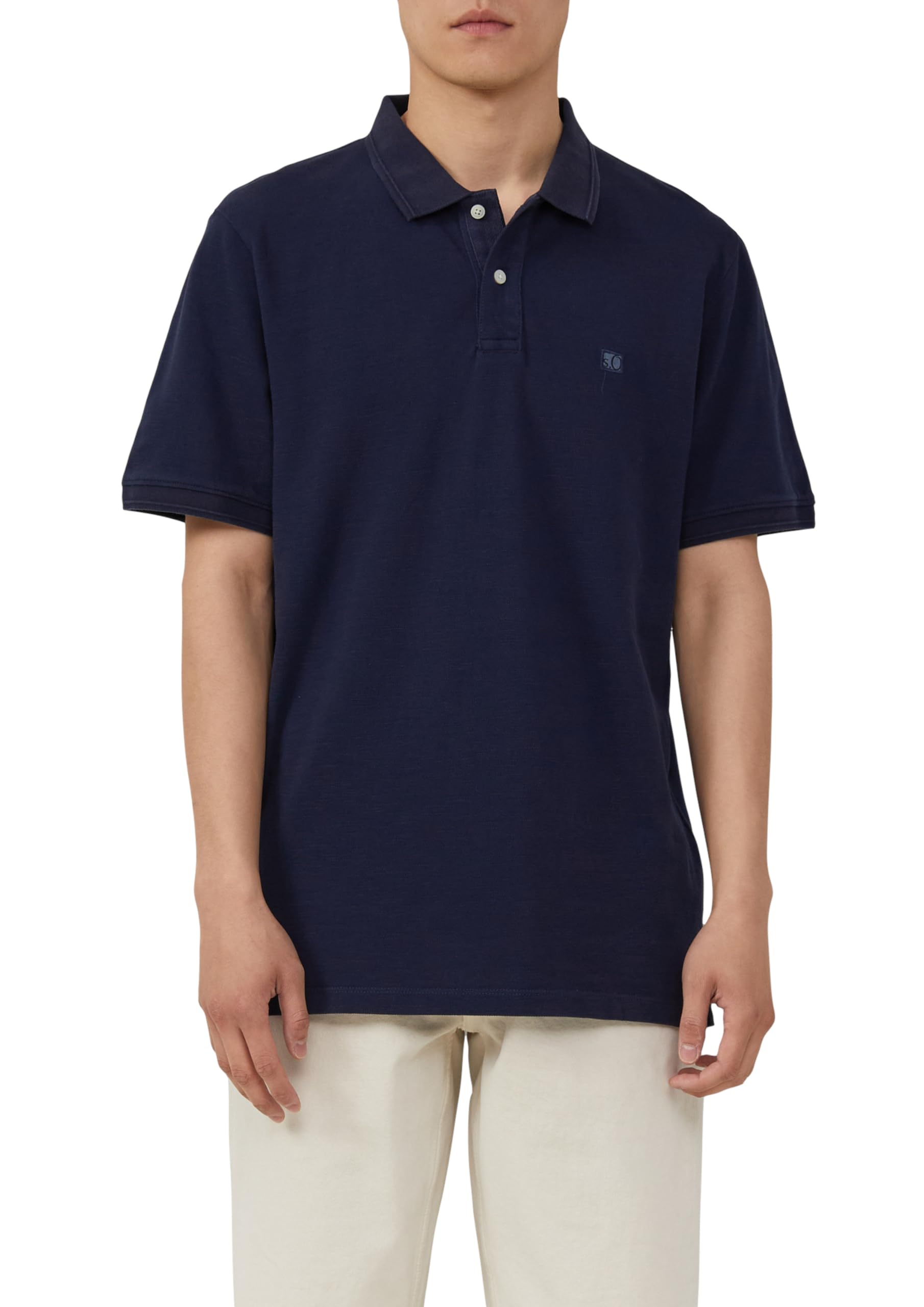 Polo para hombre s.Oliver transpirable con cuello de punto regular 8