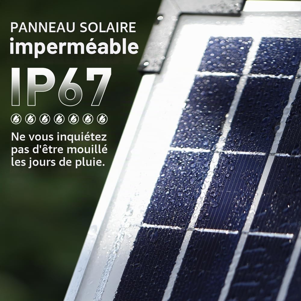Pompe de Fontaine Solaire 9V/10W 300L/h, Pompe à Eau Solaire, avec Grand Panneau Solaire et 3 Buses, Circulation de l'Eau de l'Oxygène, pour Bain d'Oiseaux/Aquarium/Etang/Jardin