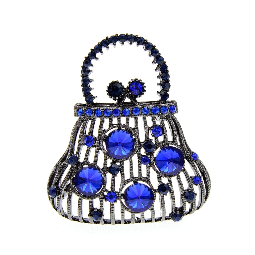 broche, Broche de bolso con diamantes imitación, Pin moda Vintage, joyería cristal for mujer