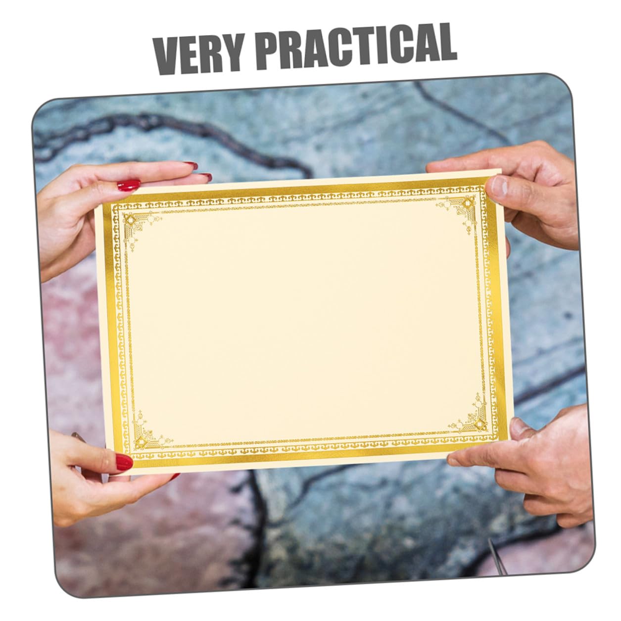 35 Stück A4 Blanko Zertifikatspapier 210x297mm Bedruckbar und Beschreibbar Dekoratives Auszeichnungs und Diplompapier für Büro und Zuhause