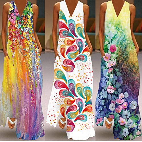 Bodycon Sweater Dress For Women White Sundresses For Women With Sleeves Boho Dress For Women Midi Length V Neck Dress With Pockets Pink Floral Dress Women,Credits In My Amazon Account #TOP1