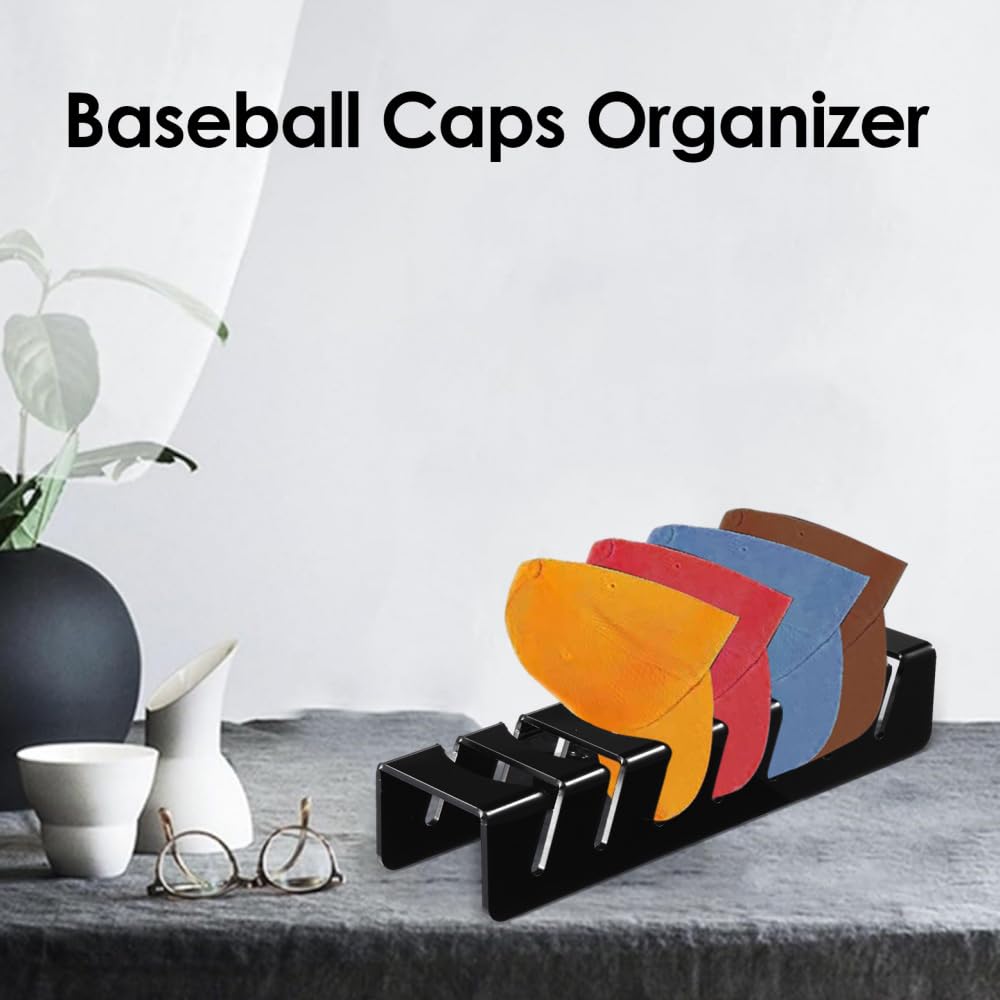 Support à Casquettes En Acrylique – Lot De 2, Rangement Pour 10 Casquettes, Design Moderne Pour Placard Ou Bureau
