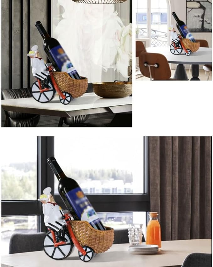 Soporte para Botellas de Vino Resina Chef Decoración Hogar miniatura 6