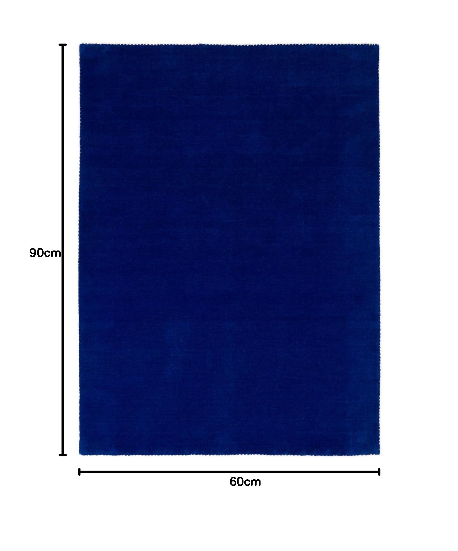 carpetfine Petit Tapis de Laine Gabbeh Lola Bleu 60x90 cm | Tapis Moderne pour Le Salon et la Chambre à Coucher