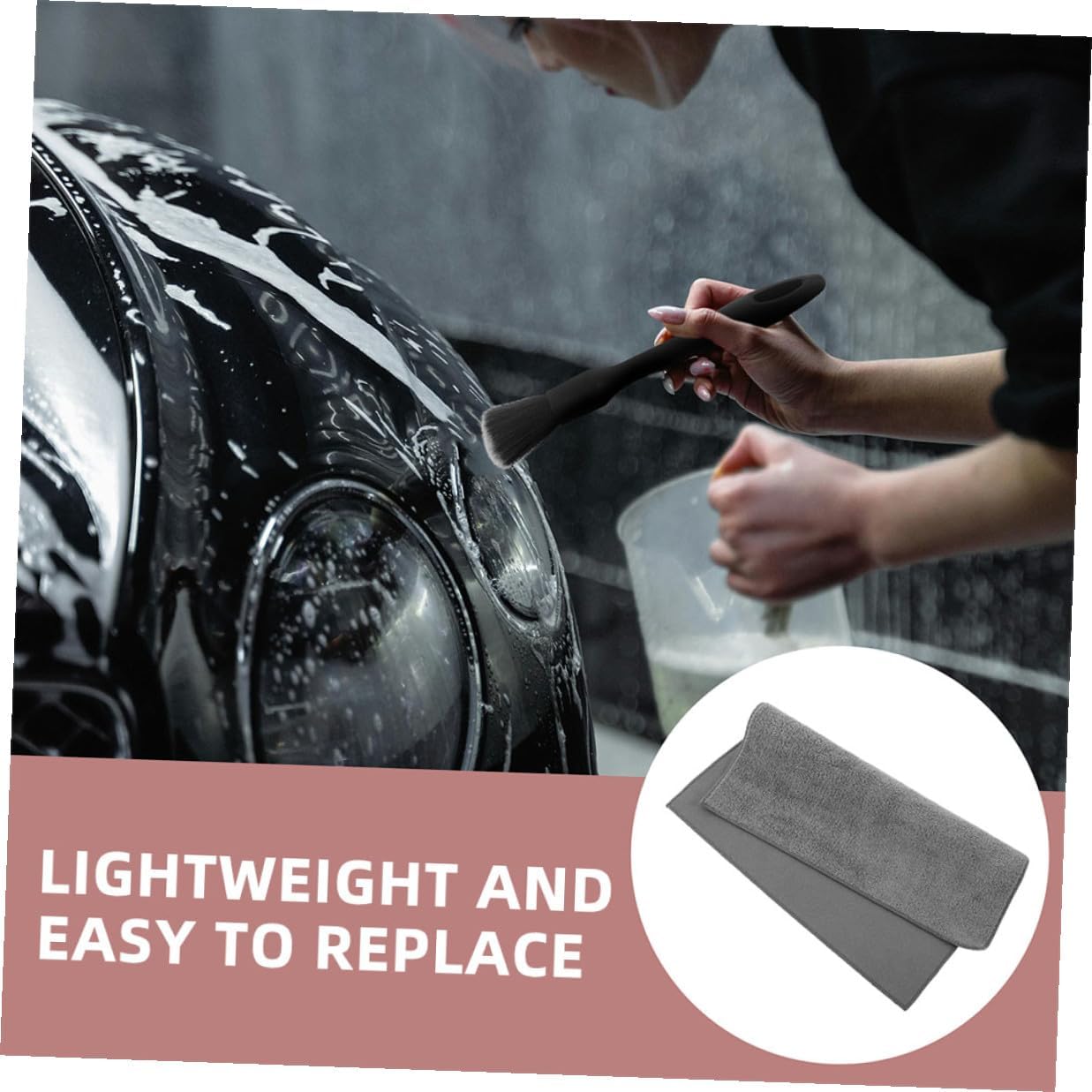2pcs Thick Microfiber Car Towels 30x30cm Absorbent Drying Cloths for Interior and Exterior Cleaning Automotive Detailing Microfiber Wash Towels