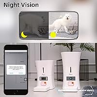 Vista 5 de 12L 5G WiFi Alimentador automático para perros de raza grande y alimentadores automáticos para gatos 1080P Full HD Pet Camera Treat Dispensador