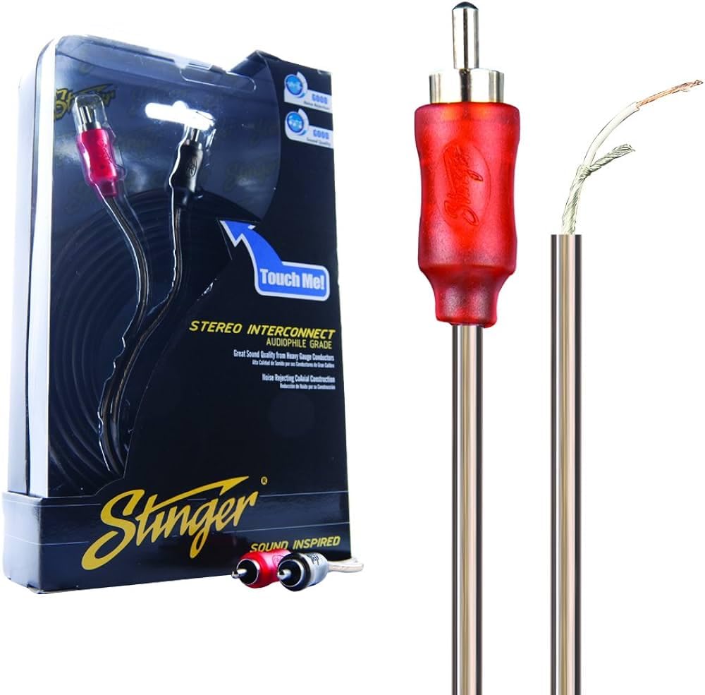 STINGER SI129 2-Kanal, Koaksiyel Krom Uç Kablo RCA