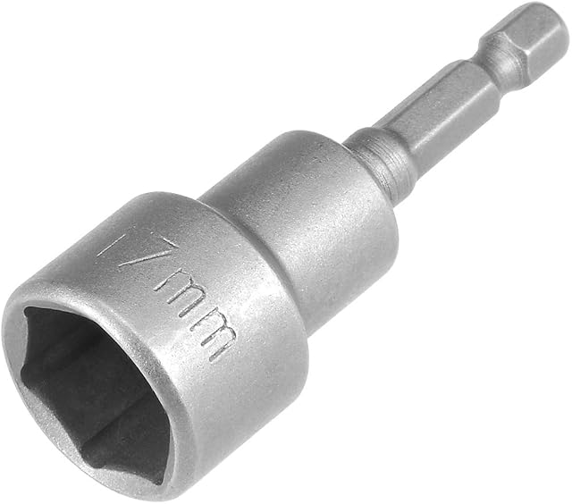 sourcingmap 1/4" Quick-Change Hex Shank 17mm Magnetic Nut Setter Driver Drill Bit, 65mm Length, Metric