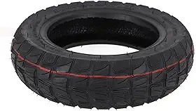 Pneu sem câmara Posheliox à prova de perfuração 10x2,50 para scooter elétrica off-road pneu de substituição de roda de borracha sólida resistente preto